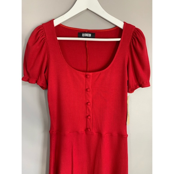 NWT Reformation Rory Red Dress - Picture 8 of 11
